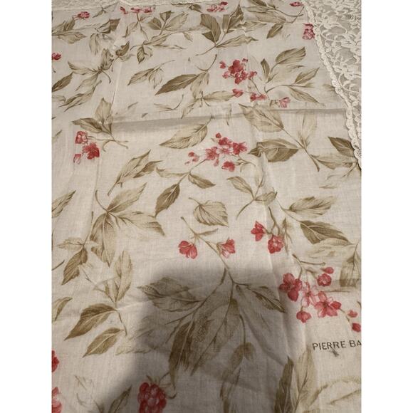 Vintage Pierre Balmain cotton handkerchief with lace trim - Picture 7 of 8